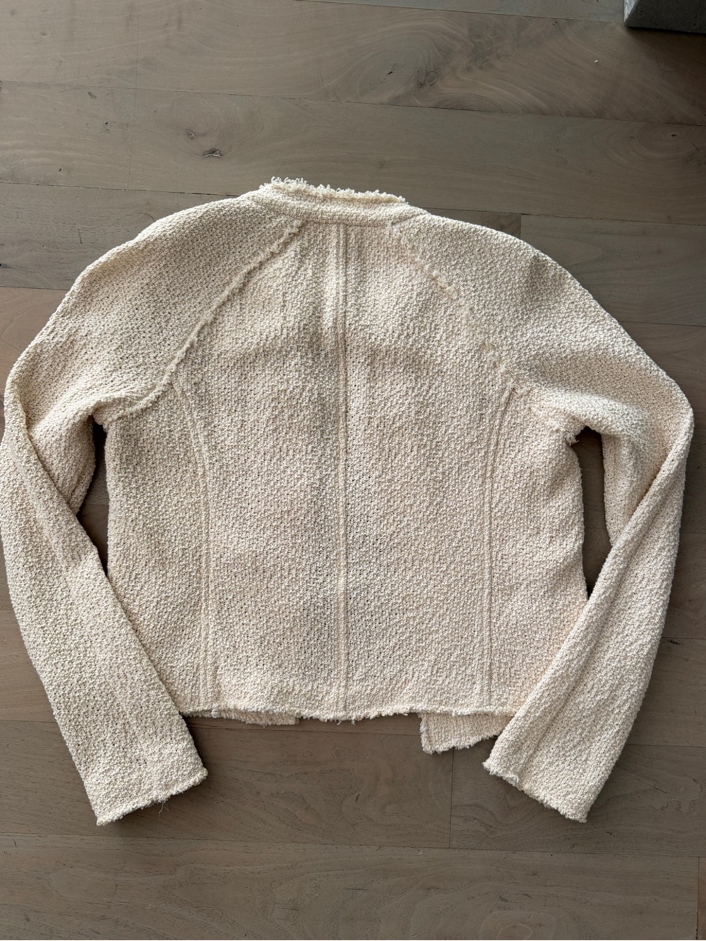 rag & bone Cream Bouclé Jacket with Gold Buttons - Picture 4 of 4